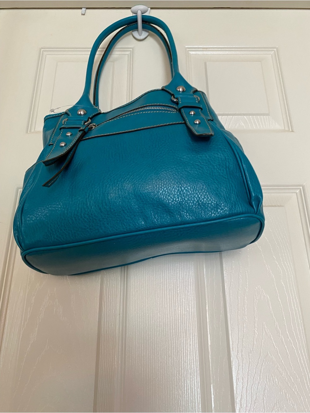 St. John's Bay Teal Double-Handle Shoulder Bag - Picture 5 of 5
